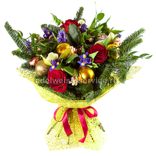 "Зимний иней". Букет новогодний