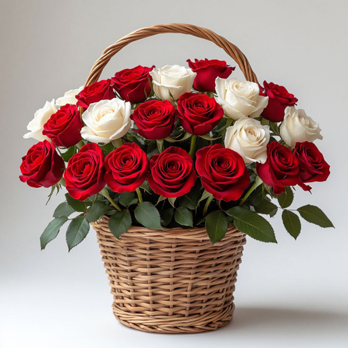 "Триумф цвета". Корзина роз