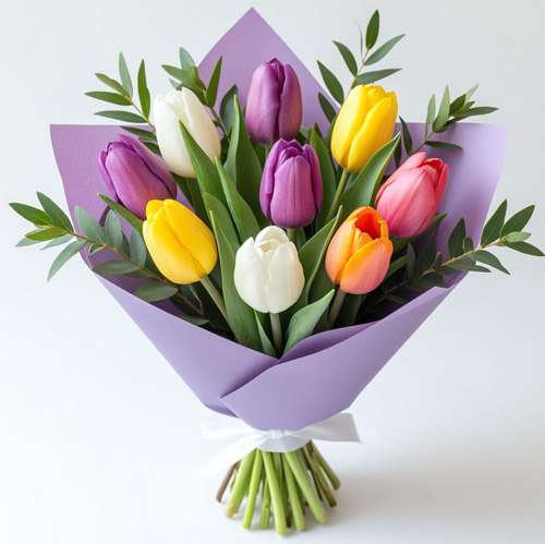 "Дыхание весеннего утра". Букет тюльпанов