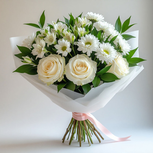 "Белый вальс". Букет сборный