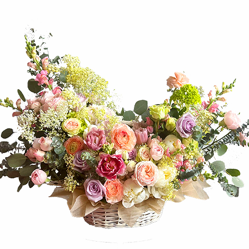 "Нежность встреч". Корзина цветов сборная