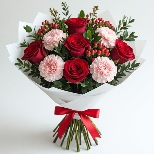 "Пламя любви и нежности". Букет сборный